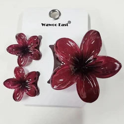 3 pcs/set Flower Claw Clip Women Summer Beach Cute Hawaiian 8CM*1+4CM*2PCS Preppy Stuff Female Hair Accessories For Summer