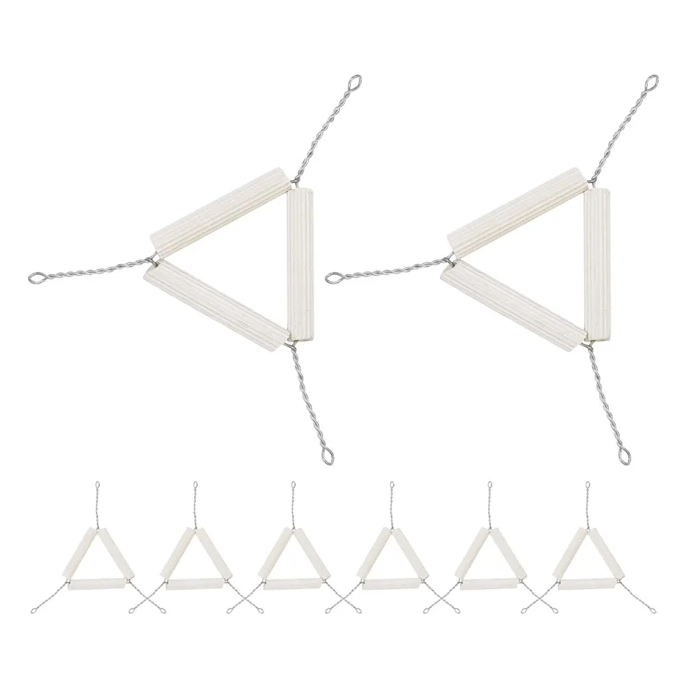

10pcs Mud Triangles Crucible Holder High Temperature Resistant Stable Base Easy Storage Experiment Equipment Teaching for School
