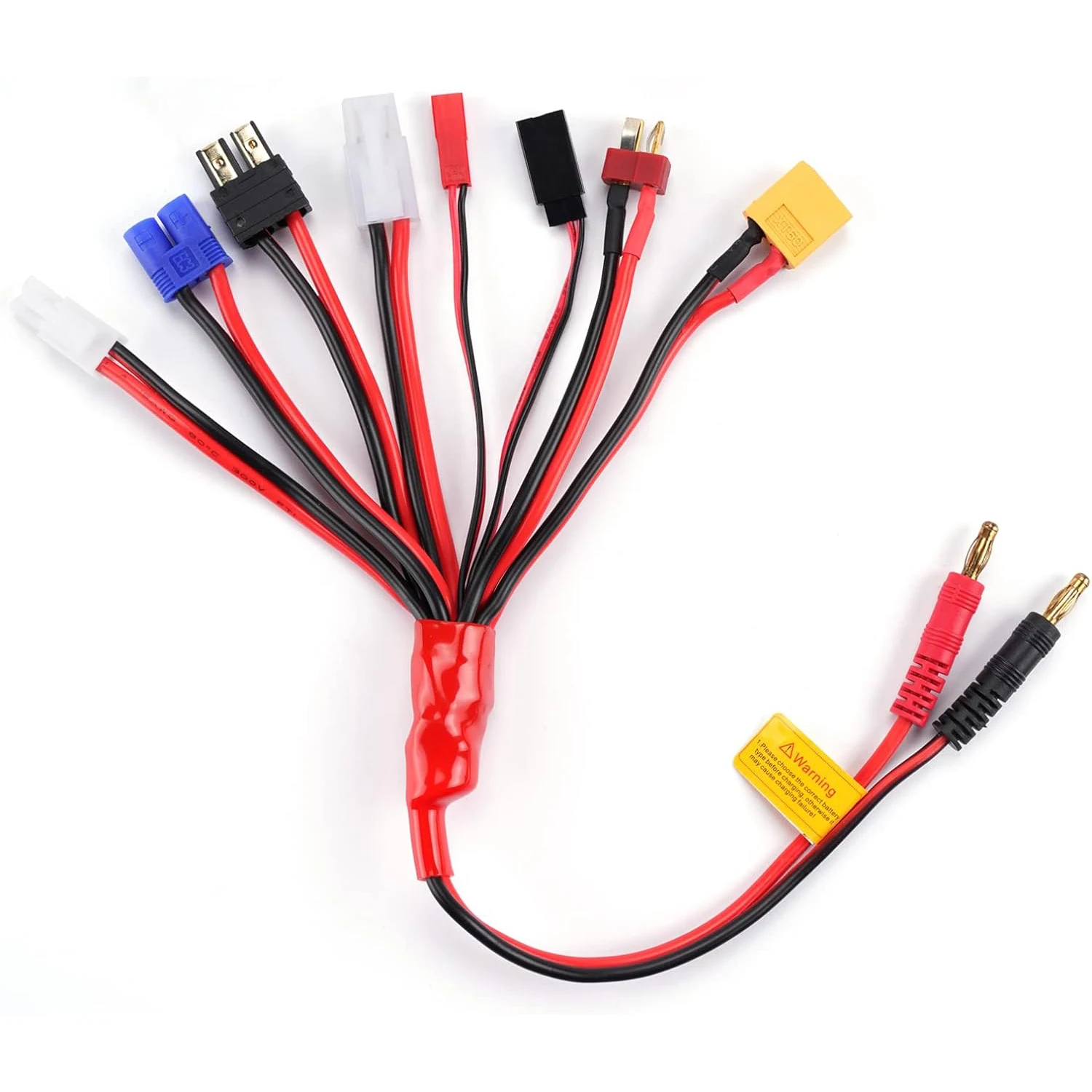 

RC Lipo аккумулятор Зарядное устройство Разъем Разветвитель Провод 8 в 1 Восьминог Конвертируемый кабель на 4,0 мм штекер типа «банан» Проводный кабель для TRX