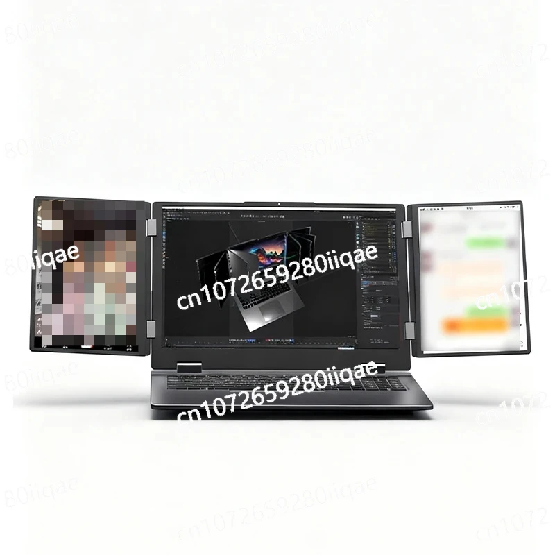 for Stock Trading Finance Programming Office Portable 3-Screen Laptop Intel Core i7 Foldable 16+10.5+10.5 Inch Multi-Display