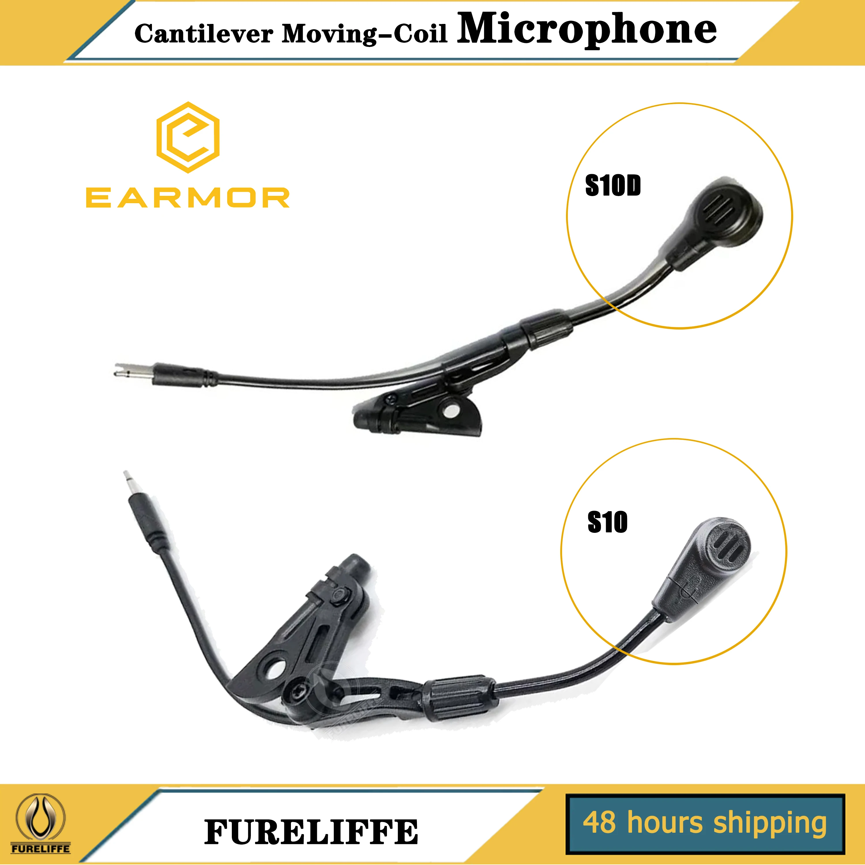 Cantilever Microphone for EARMOR Tactical Headphones M32,M32H Electronic Communication  Noise Canceling Hunting Shooting Headset