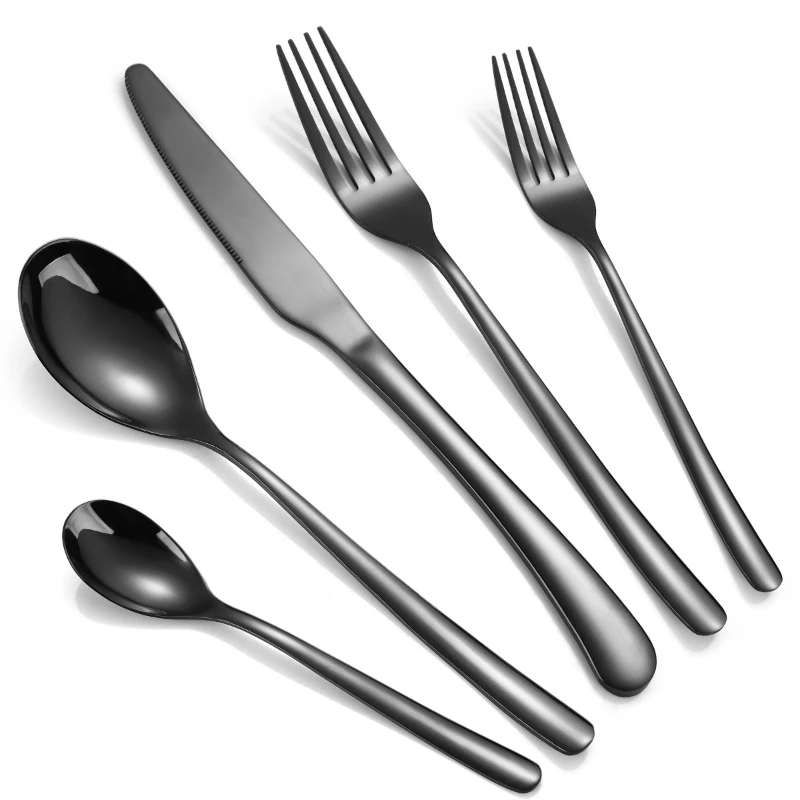 20Pcs/set Stainless Steel Knife Fork Spoon Set Flatware Silverware Cutlery Service for 4 Home Party Wedding Kitchen Dining