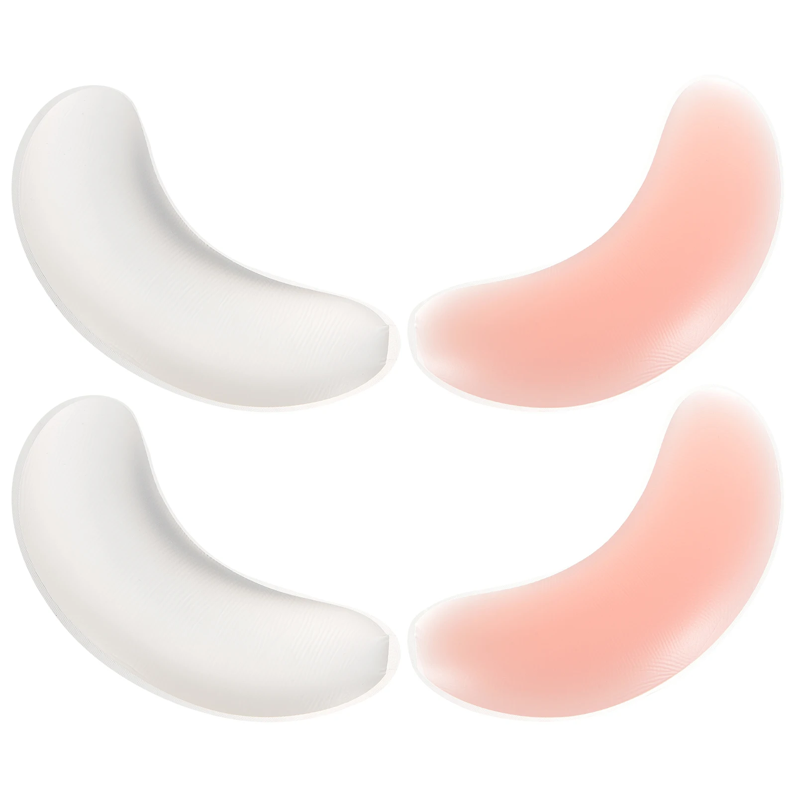 

2 Pairs Breast Pads Bra Chest Pad Inserts Silica Gel Padding Skin Color Transparent Reusable Sports Bras Accessories