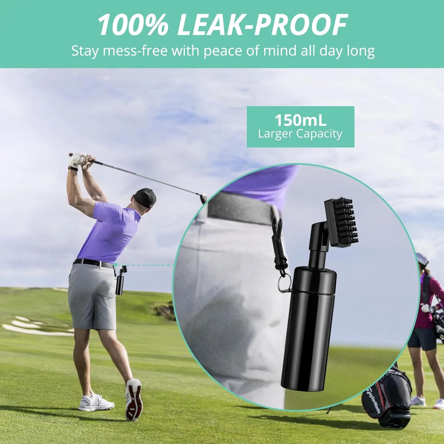 VINTEAM Golf Club Brush Cleaning Kit, Golf Towel, Golf Club Accessories