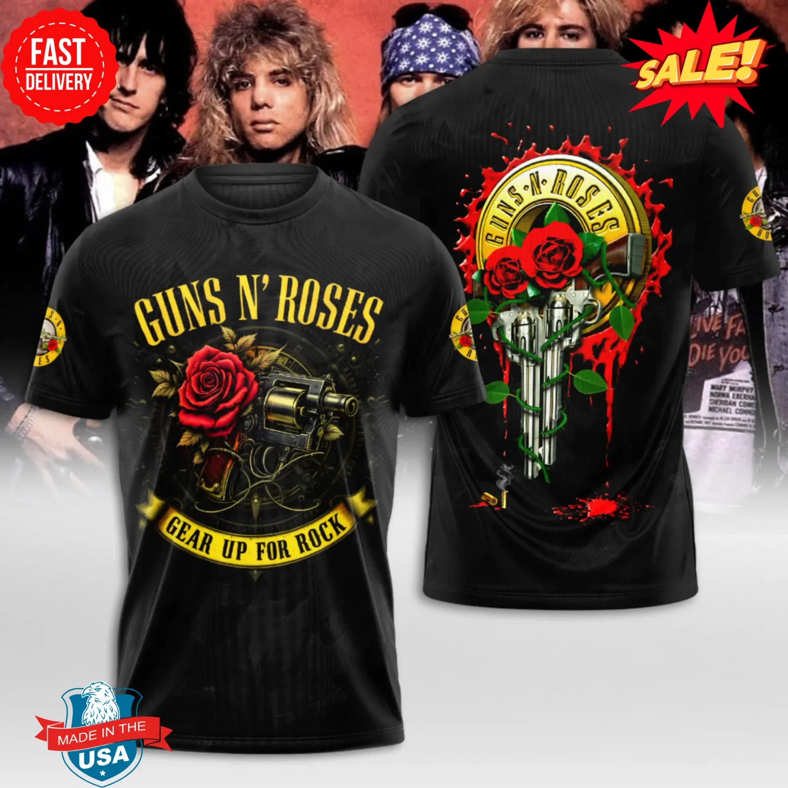 Lustiges 3D-Rosen-Totenkopf-Print-T-Shirt für Herren, Hip-Hop-Rockband, Kurzarm-Oberteil, lässiges O-Neck-Shirt, lockere T-Shirts, Sommermode-Kleidung
