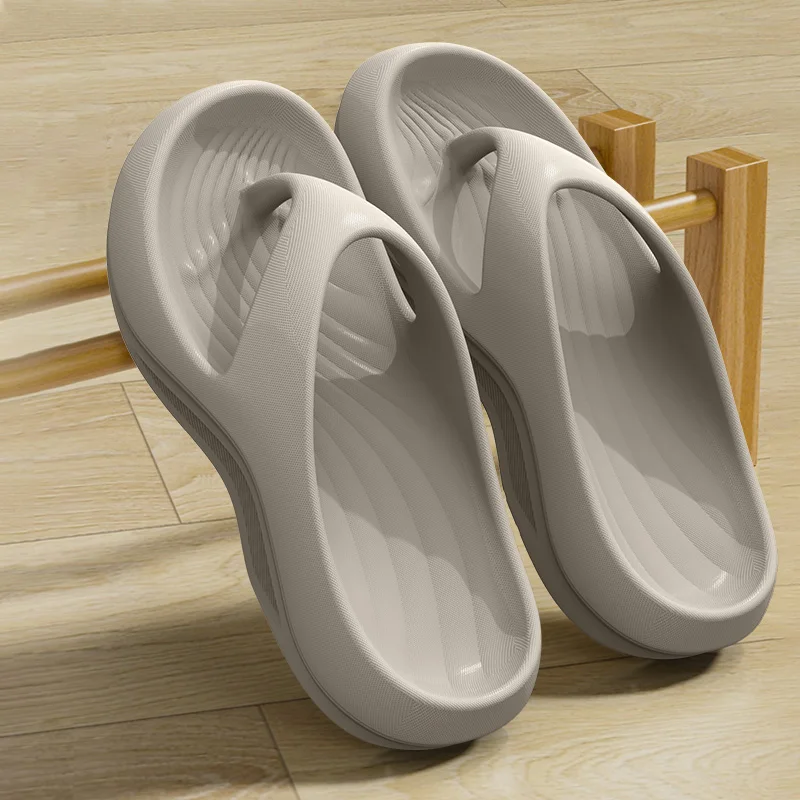 Women's EVA Thick-Heeled Sandals Anti-Slip Odor-Resistant Outdoor Wearable Flip Flops Comfortable Summer Slippers
