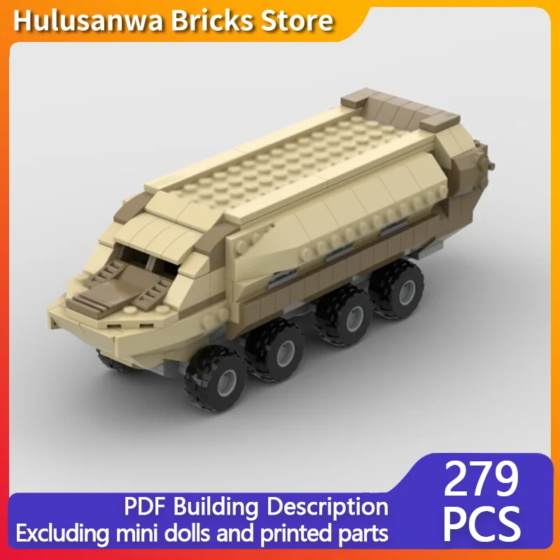 

Crocodile Armored Personnel Carrier Model MOC Building Bricks War Equipment Modular Technology Gifts Assemble Children Toys Suit