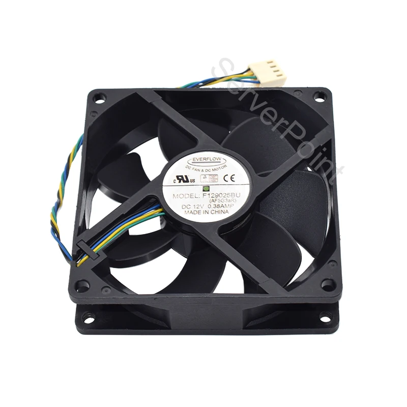 Well Tested Cooling Fan F129025BU  9025 DC12V 0.38A Four Pins Square Cooling Fan For EVERFLOW