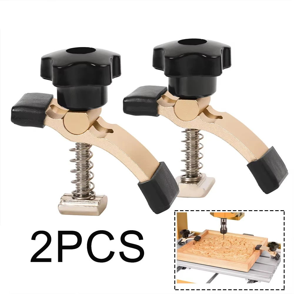 2PCS Mini Hold Down Clamp Kit CNC Router Clamp for Woodworking and Metalworking with 3018 CNC Router Machine