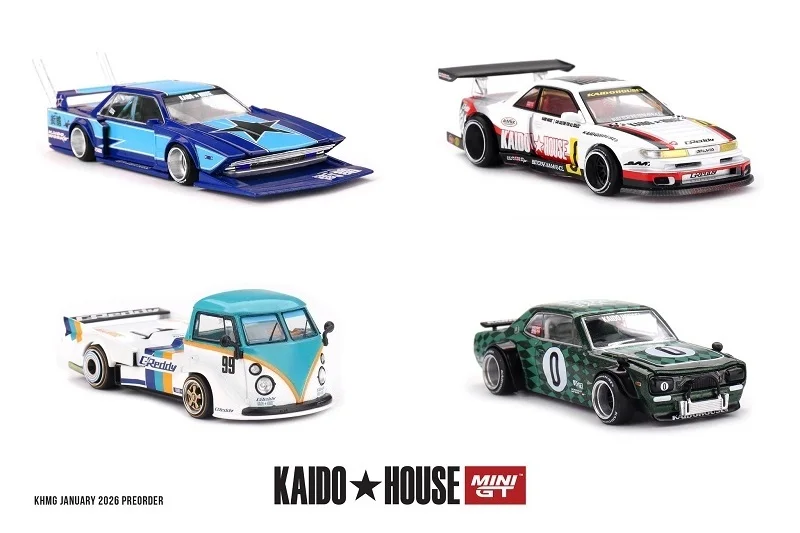 [PreSale] TSM Models Kaido House x MINI GT KHMG Fairlady Skyline 2000GT KPGC10 M3 E30 AE86 EF Silverado Opening Hood Model Car