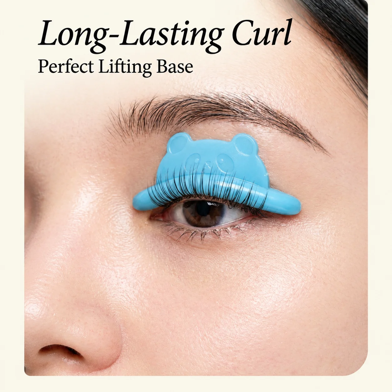 Self-Adhesive Eyelash Lift Pads 5 Pairs 5 Sizes, Panda Design Silicone Eyelash Perm Shields, Reusable Lash Lifting Kit for Salon