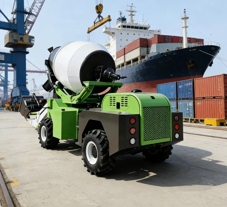 Small Self-Loading Concrete Mixer Easy Operation for Mini Projects Portable Cement Mixer