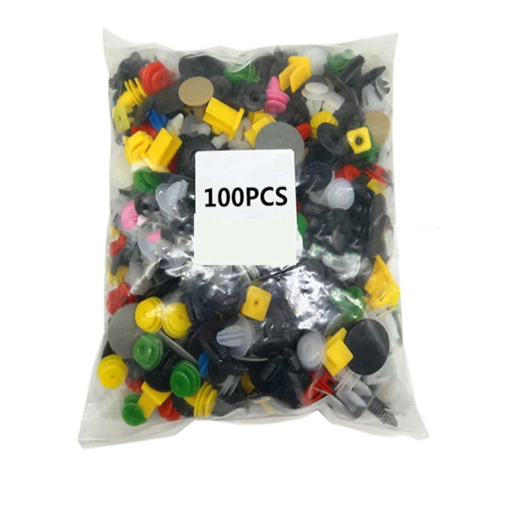 100pcs car Plastic Fastener Accessories for Volkswagen VW Polo Passat B5 B6 CC GOLF 4 5 6 Touran Bora Tiguan Peugeot 307 206 308