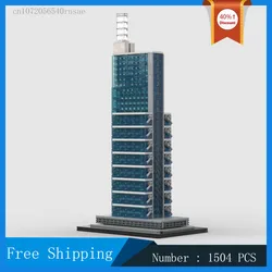 MOC City Street View Architecture Technology Center Architecture Scale Model Building Block Set Collection Toy Gifts