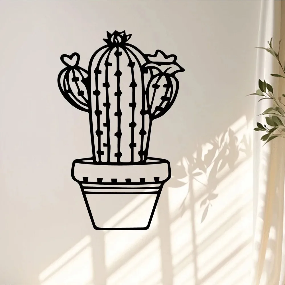 Brand Desert Cactus Metal Wall Art Sculpture For Outdoor Garden Plant Lover Home Decor Gift