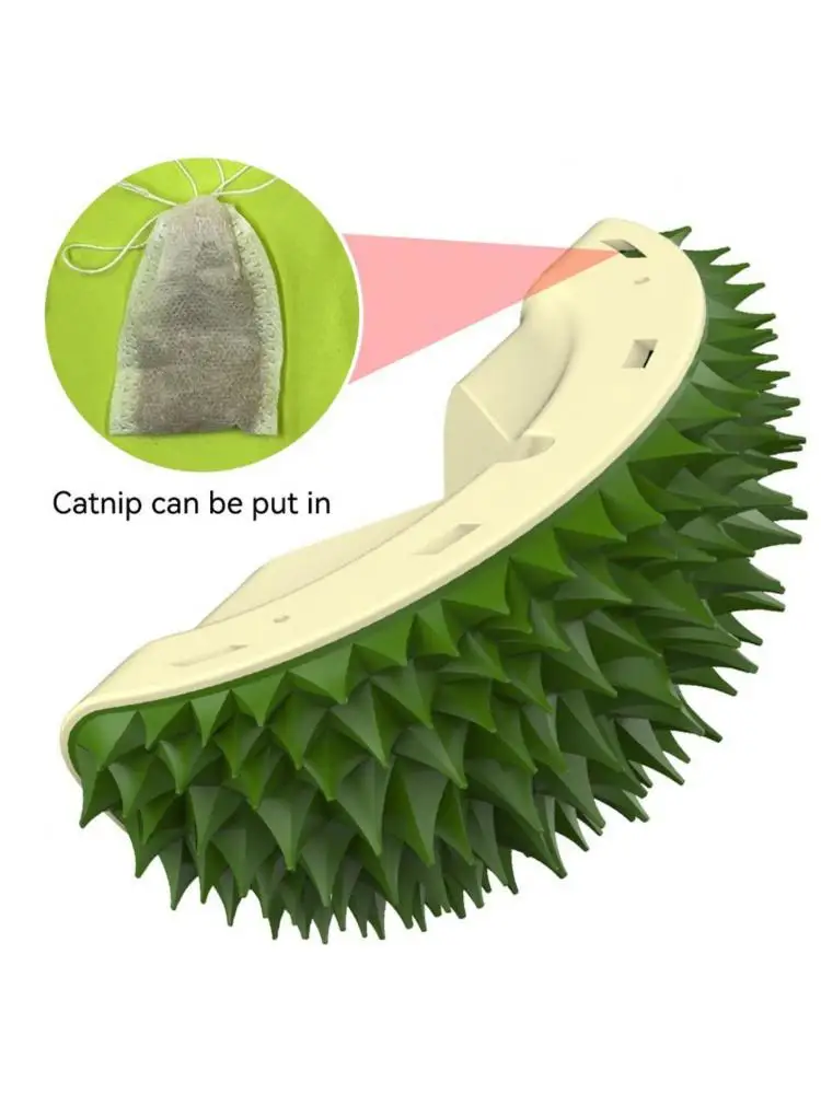 Durian Shape Corner Cat Toy, Dally Itch Machine, Catnip Grinding, Teeth Cleaning, Multiple Gameplay, New