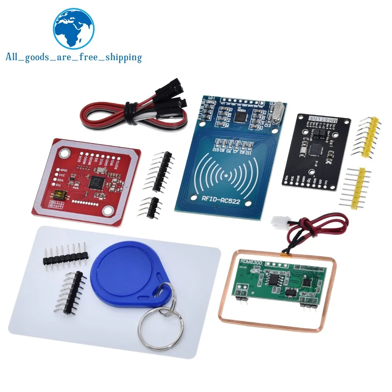 TZT NFC RFID module RC522 MFRC-522 PN532 RDM6300 Kits S50 13.56 Mhz 125Khz 6cm With Tags SPI Write & Read for arduino uno 2560 