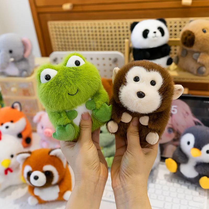 15cm 座り姿のかわいいデスクアニマルシリーズ 会社デコ フロッグ コアラ モンキー ぬいぐるみ ふっくら繊細なギフト