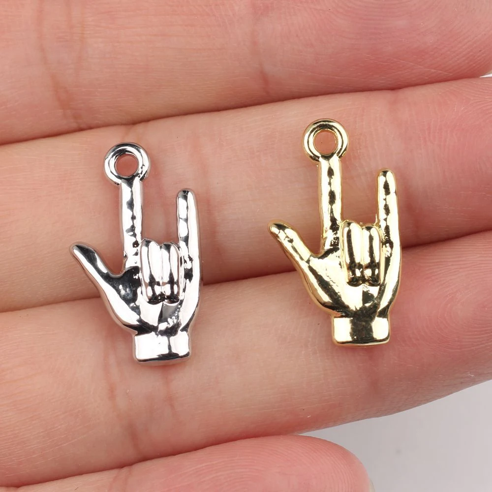 10pcs Simple Gesture Shape Pendant Charms Handmade DIY Jewelry Making Accessories Bracelet Earrings Necklace Ornament Fashion Gi