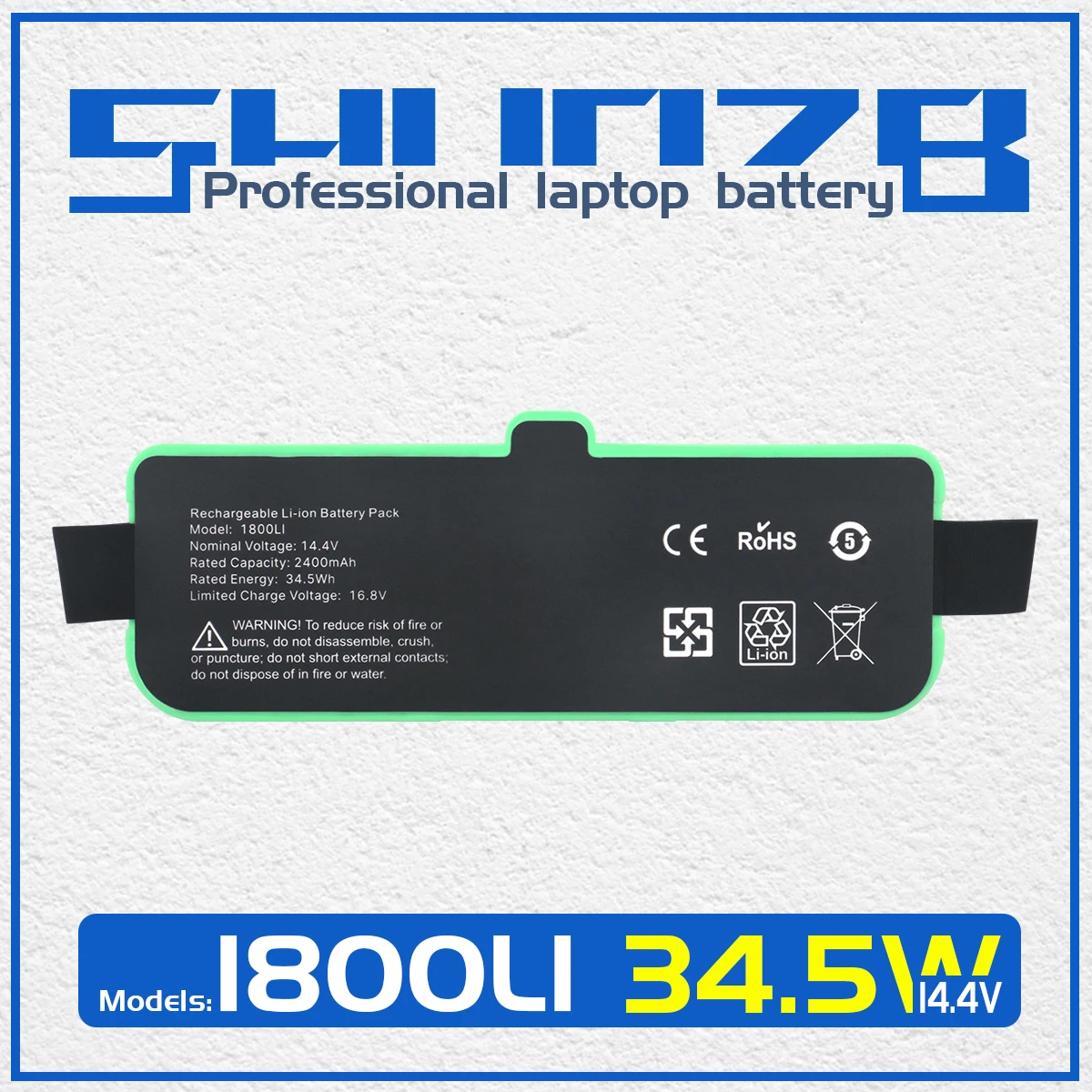 SHUOZB 1800LI 2130LI Replacement Battery for IRobot Roomba 595 600 620 650 655 690 760 780 790 805 860 880 890 960 980 2400mAh