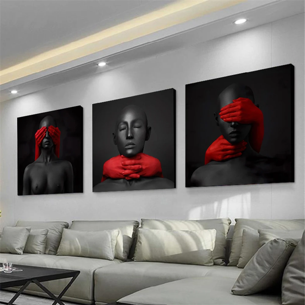 Abstract Figure Canvas Painting Nordic Wall Art Posters and Prints Pictures for Living Room Home Decoration