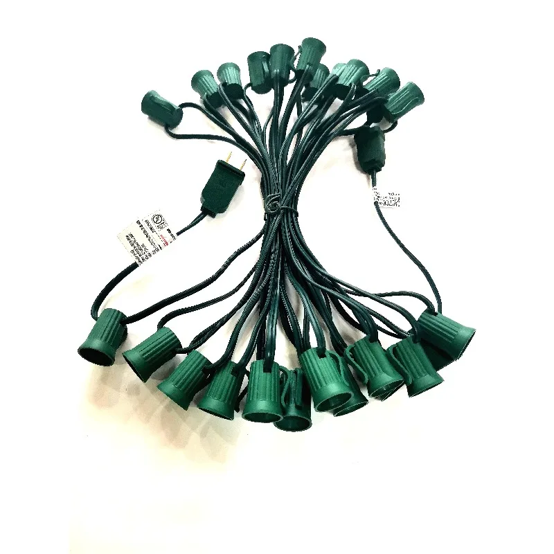 Corda de luzes de Natal com diodo emissor de luz de passo de 12 polegadas para decorações de feriados