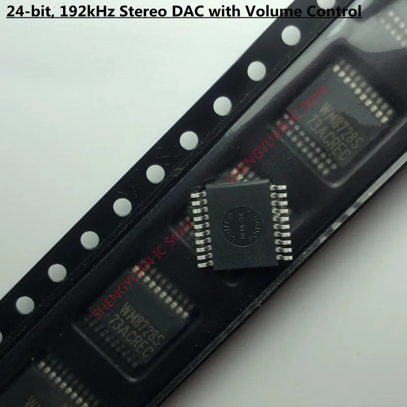 5Pcs/lot WM8728S SSOP-20 WM8728SEDS/R WM8728SEDS/RV WM8728SEDS 24-bit, 192kHz Stereo DAC 100% new imported original 100%quality