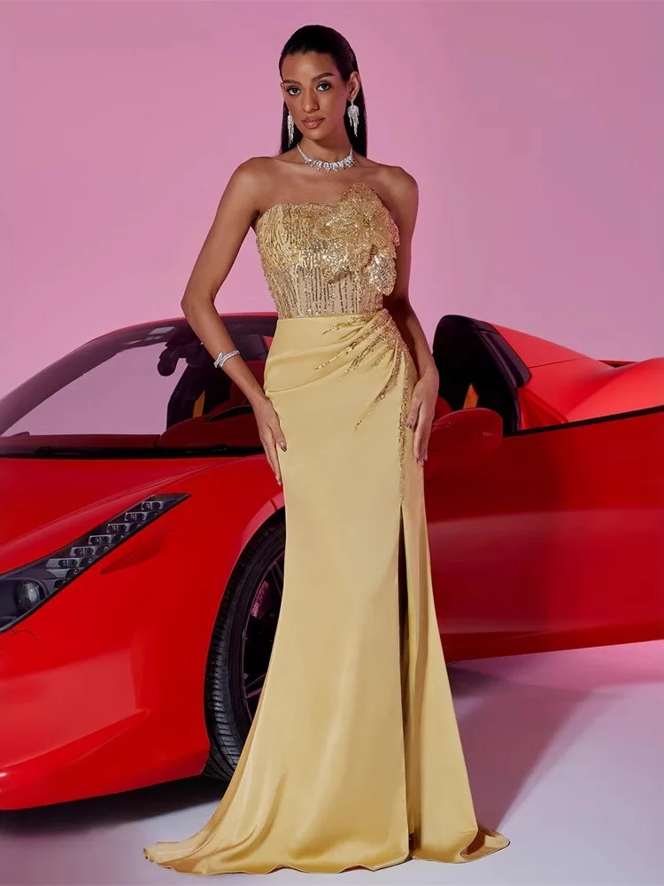 

Официальное вечернее платье в стиле пэчворк с бисером и цветочным принтом, свадебное платье для горничной Dr, шелковое круглое платье с низкой талией