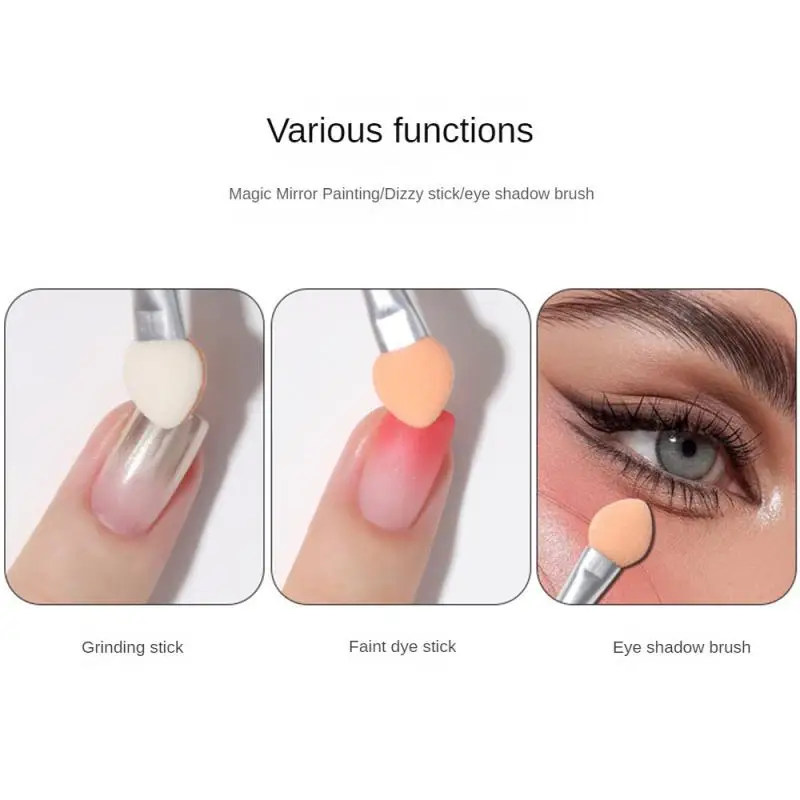 Bastoncino di spugna a doppia estremità bastoncino di cotone facile da colorare spugna di alta qualità pennello morbido per ombretti strumenti di bellezza strumenti per Manicure