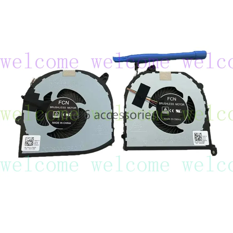 New For Dell XPS 15 9570 7590 Precision 5530 P56F002 Laptop CPU GPU Cooling Fan @%