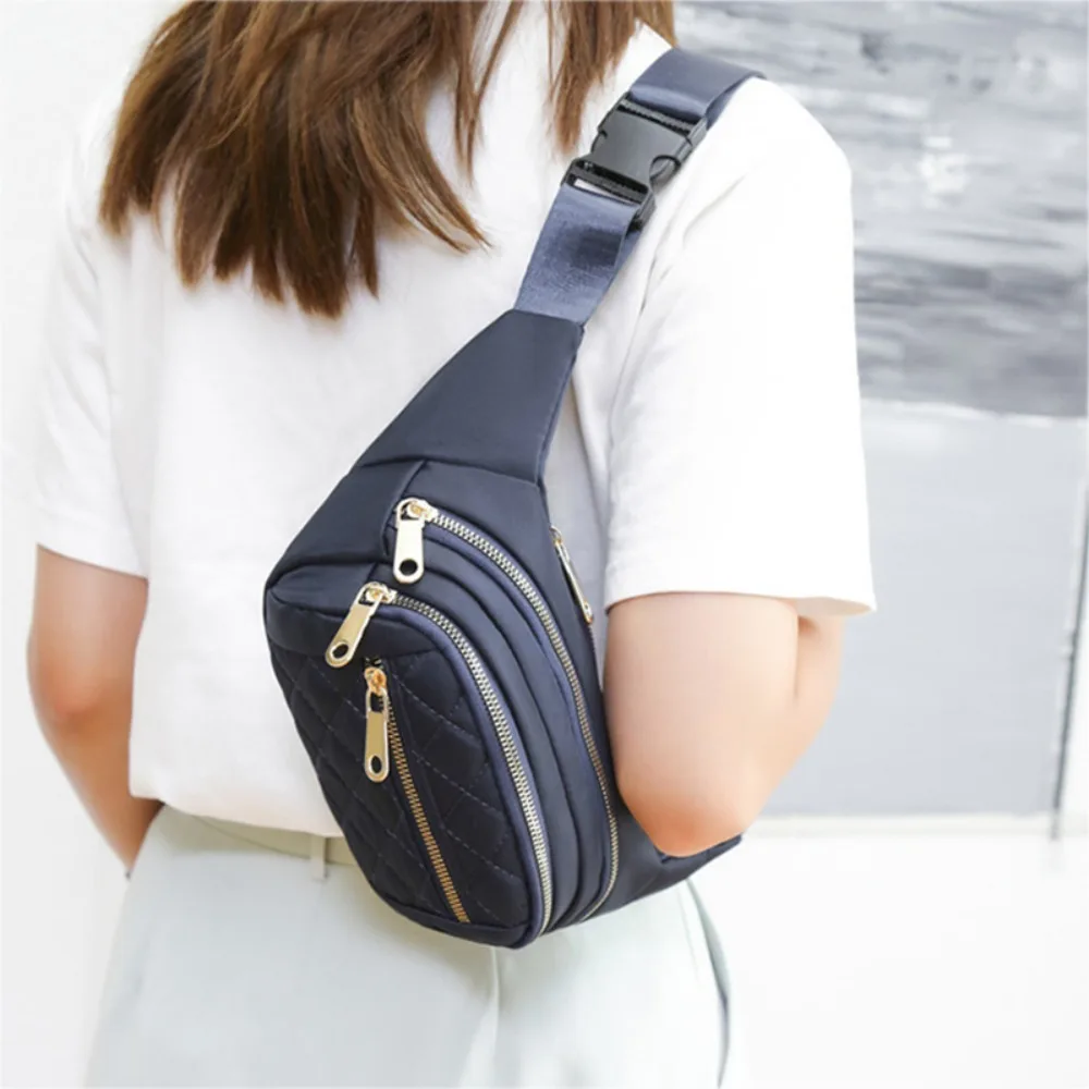 

Women's Plaid Waist Bag Fashionable Fanny Bag Banana Hip Bag Oxford Waterproof Belt Bag Designer Crossbody Chest Bag