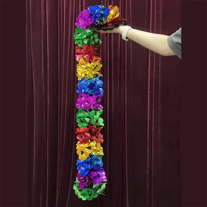 Sequins Flower Waterfall (Heart-Shaped) Magic Tricks Pull Flower Production Magia Accessories For Magician Stage Gimmicks Props