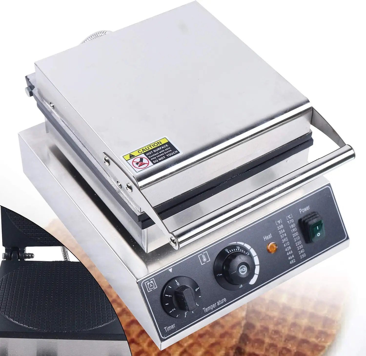 صانع مخروط الآيس كريم التجاري، آلة صنع الوافل، صانع مخروط الوافل الكهربائي. آلة خباز الإفطار من الفولاذ المقاوم للصدأ مع تيم