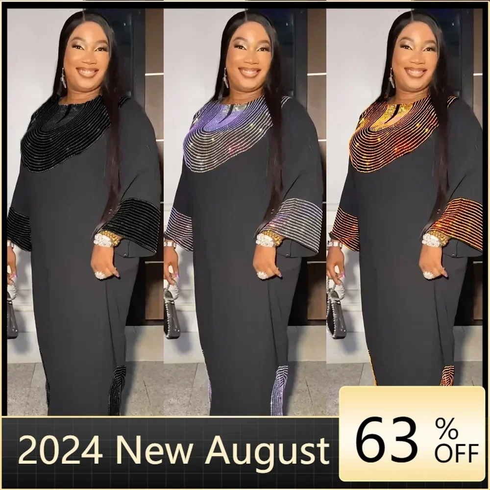 

Customized CustomizedAfrican Dress For Woman Soft Shining Dress Long Dress With Scarf