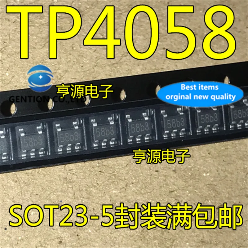 

50Pcs TP4058 SOT23-5 Protection IC of positive and negative polarity of lithium battery in stock 100% new and original