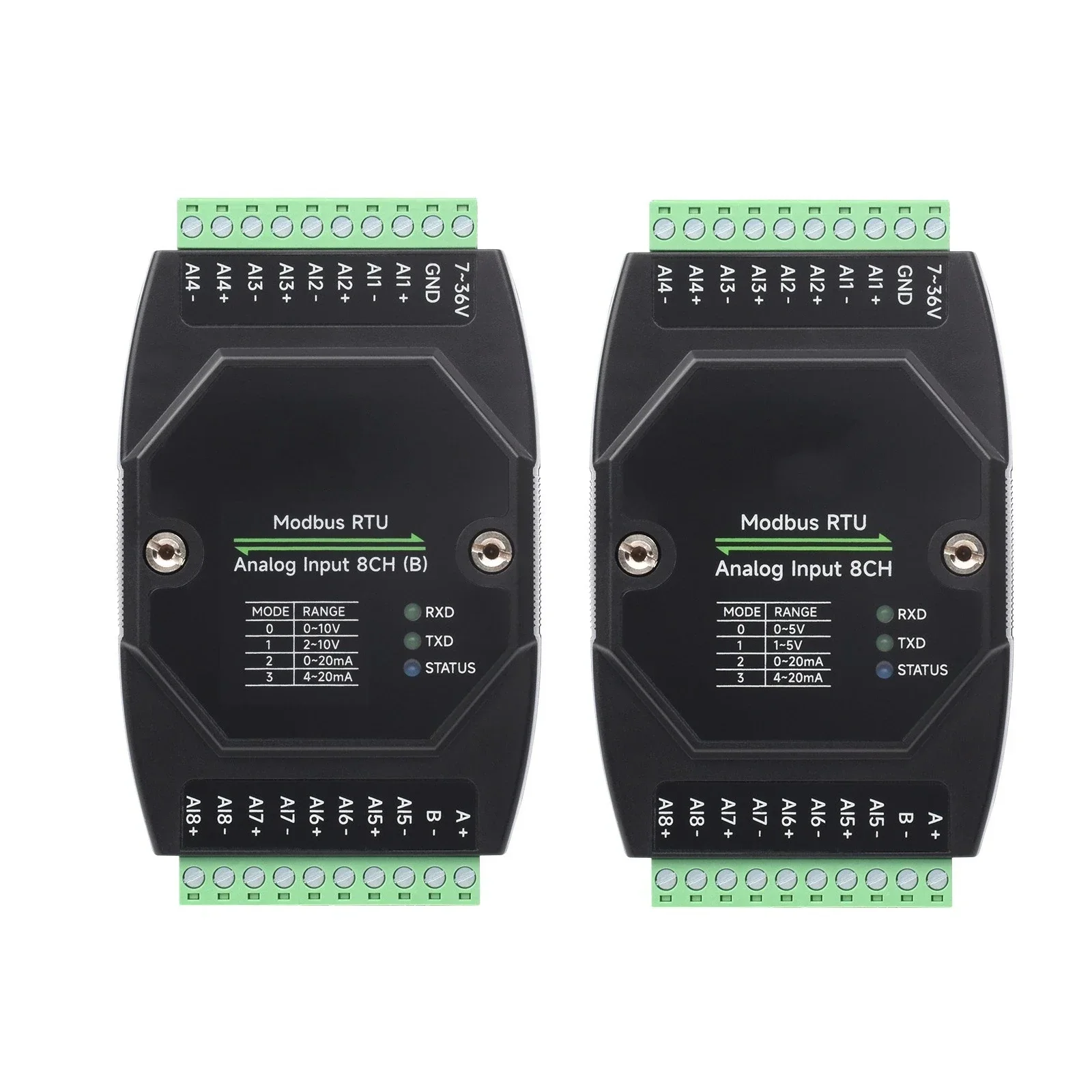 VoltSModbus RTU Analog Input 8-channel Analog Acquisition Module Industrial Grade 12-bit High-precision Acquisition Support Curr