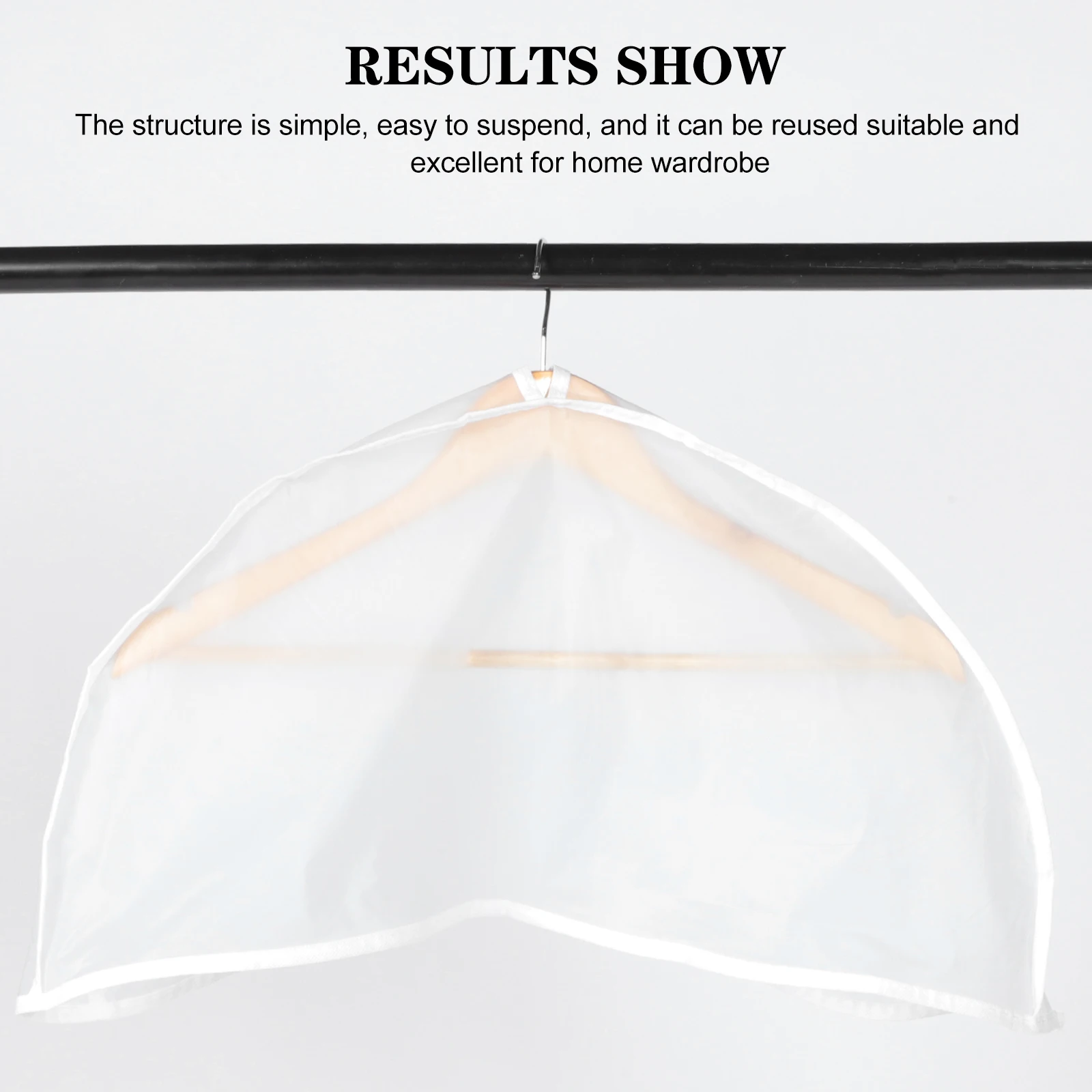 

5pcs Thickened Transparent Wardrobe Bags 60x5x30cm Clothes Dustproof Covers Storage Garment Supplies Home Clothing Protective