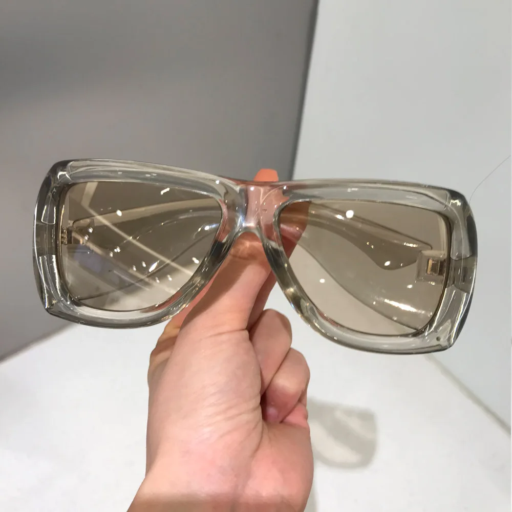 2026 Neue Mode Übergroße Quadratische Y2K Sonnenbrille für Damen Luxusmarke Schwarze Punk-Sonnenbrille für Herren Coole Hip-Hop-Sonnenbrille für Draußen – Detail 6