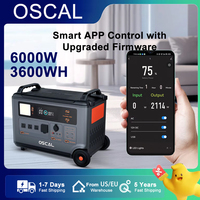 Oscal Blackview 6000W Power Station 3600Wh Pure Sine Wave 14 Output Ports 57600Wh Expansion APP Control Energy Storage Campervan