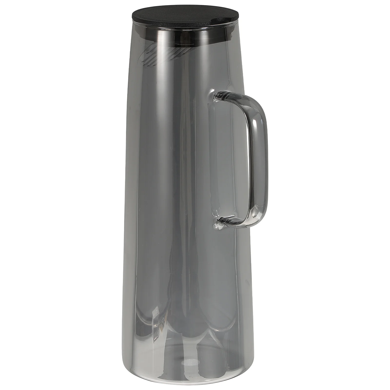 

Water Pitcher Clear with Lid Glass Carafe Jug Cold Drinking Grey Filter for Fridge Tea