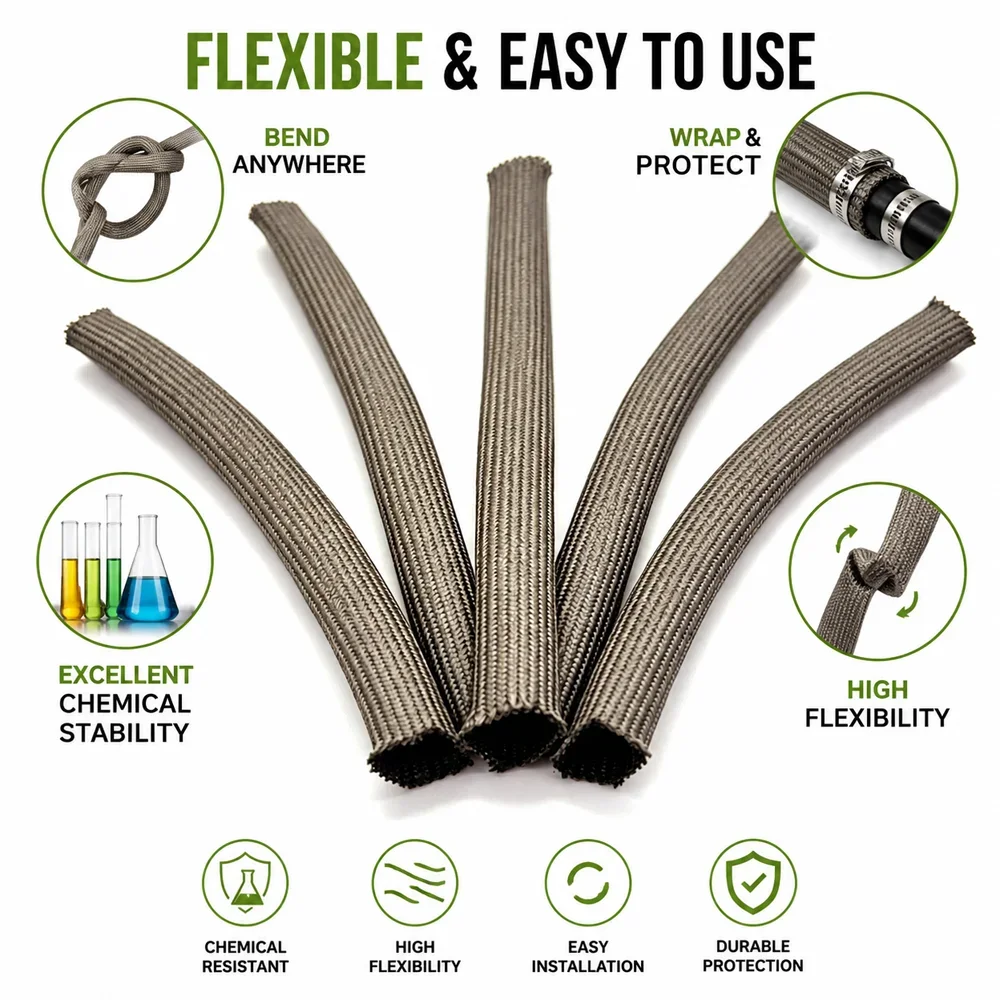 1000deg C fiberglass braided tube ID 1/1.5/2/2.5/3/4/5/6/8/10/12/14/16/18/20mm Flexible/flame retardant/pipeline insulation pipe