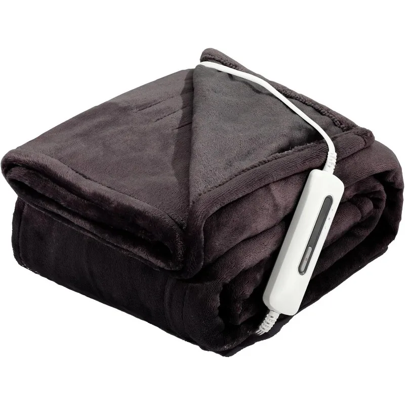 Electric Heated Blanket Throw,  3 Fast Heating Levels & 4 Hours Auto Off, Machine Washable, ETL&FCC Certification