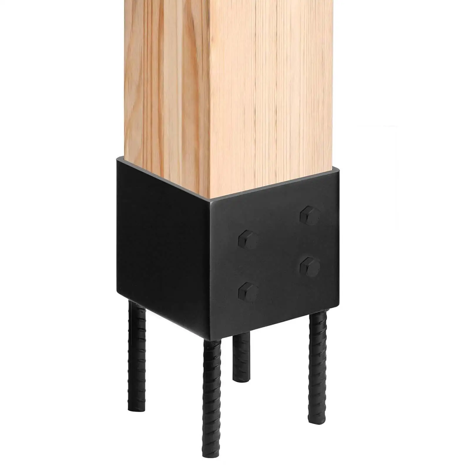 

Post Base Metal Ground Spike for 6x6 Nominal Lumber Porch Railing Support for Concrete Deck Pergola Wood Gazebo Fences Terrace