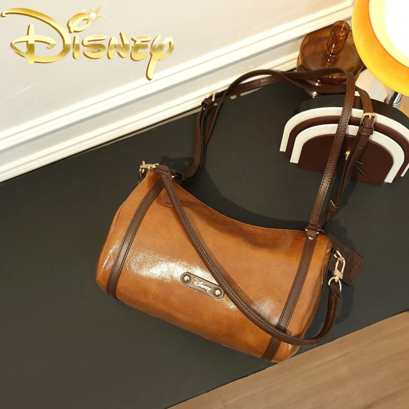 Disney Mickey New Women's Handbag Luxury Brand Fashion Solid Color Women's Shoulder Bag Large Capacity Cartoon Women's Bag