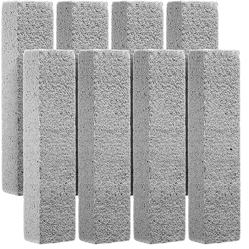 8 Pack Pumice Stone Toilet Bowl Cleaner for Hard Water Rings Scouring Bars Remove Mineral Buildup, Limescale and Rust from Toile