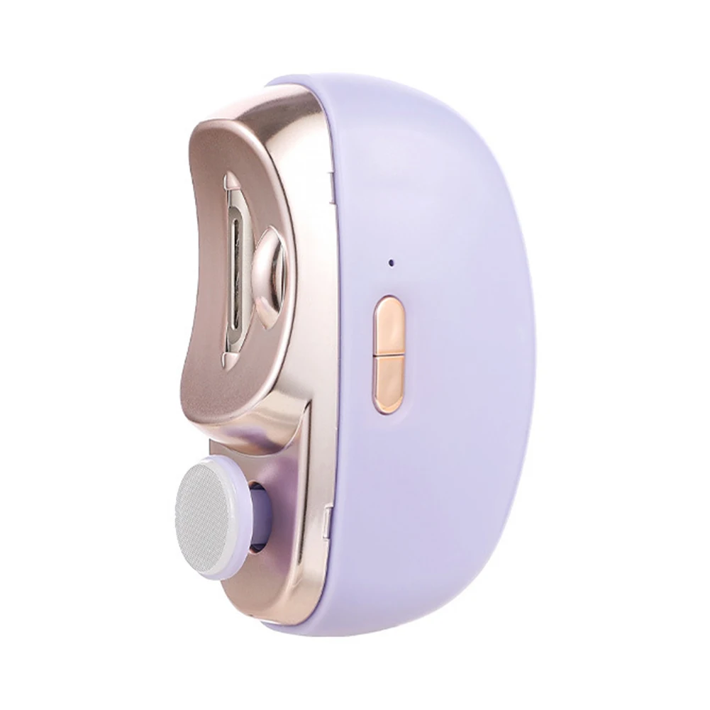 Coupe-ongles électrique automatique de sécurité, rechargeable, avec fonction de ponçage et de polissage, et éclairage intégré, pour enfants et adultes