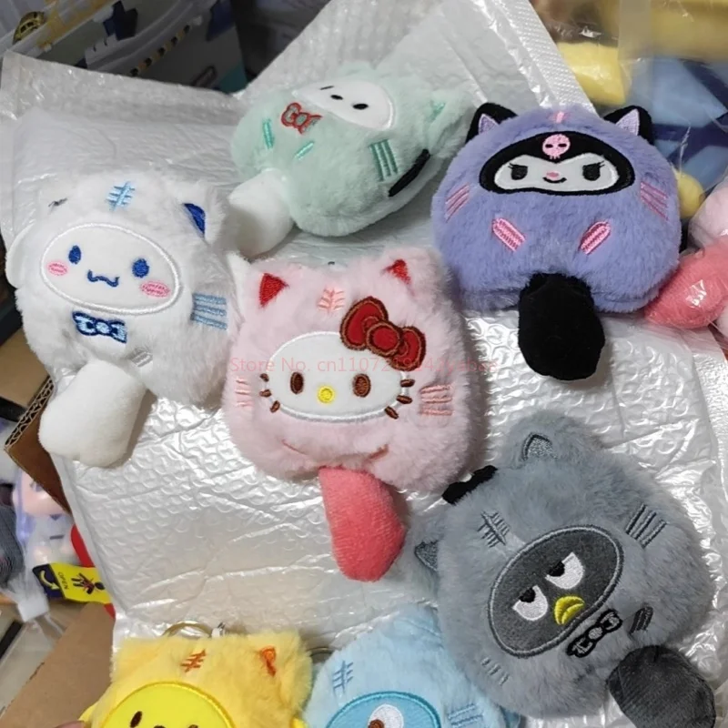 Nova olá kitty kuromi pomompurin boneca mochila charme anime cinnamoroll melodia kawaii estudante chaveiro presente para amigos brinquedos
