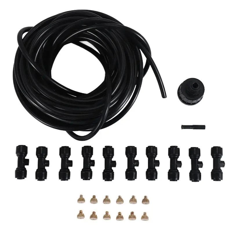 B50C 1/4 Inch Slip-Lock Misting Nozzles Kit Fog Nozzles For Patio Misting System Outdoor Cooling System Garden Water Mister