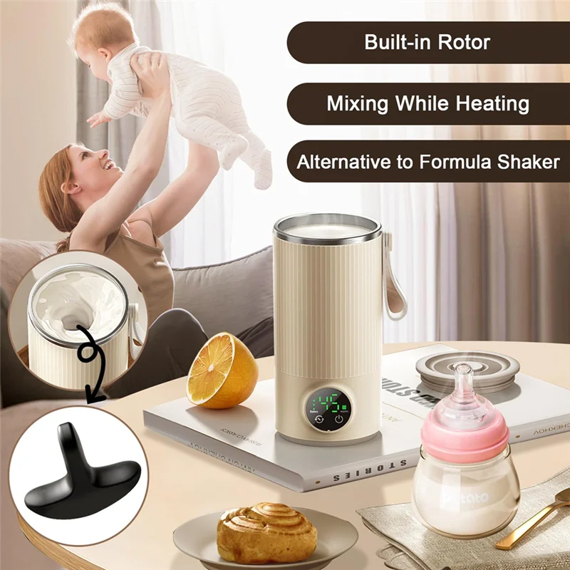 B59B-Portable Bottle Warmer Portable Bottle Warmer For Travel Mixer For Breastmilk & Formula