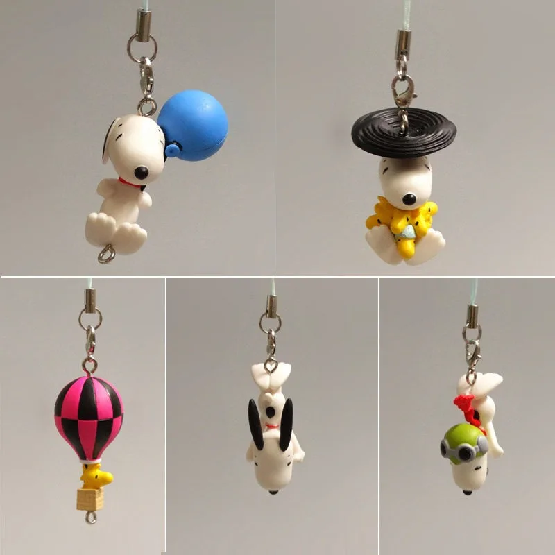 

Anime Action Figures Snoopy Blind Box Toy Rock Party Flying Chapter Balloon Pendant Collection Decoration Kids Gifts